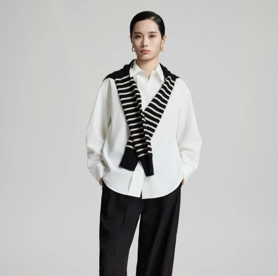 Women's Wrinkle-Resistant Relaxed Long-Sleeve Shirt