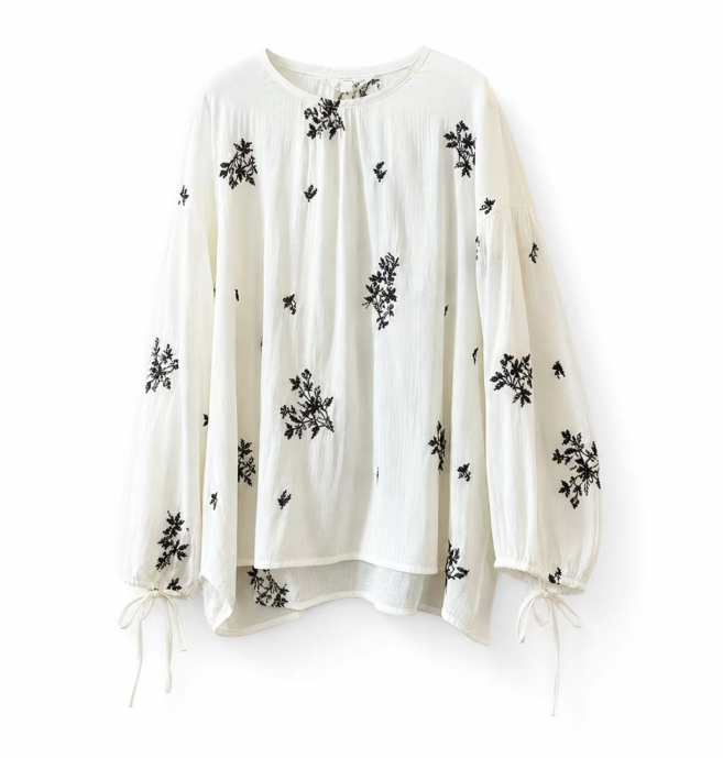 Lightweight Cotton-Linen Sun-Protection Shirt with Relaxed Long Sleeves